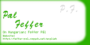 pal feffer business card